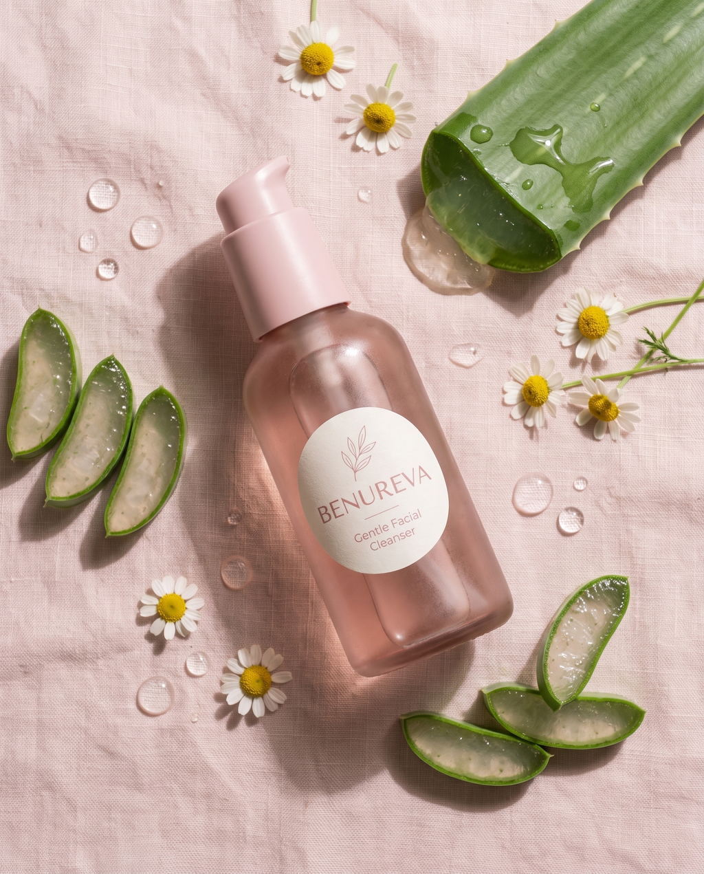 BENUREVA Gentle Facial Cleanser with aloe and chamomile