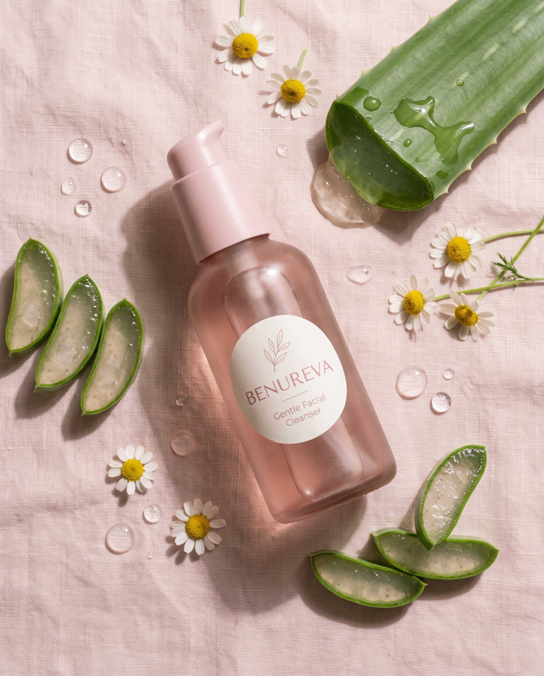 BENUREVA Gentle Facial Cleanser with aloe and chamomile