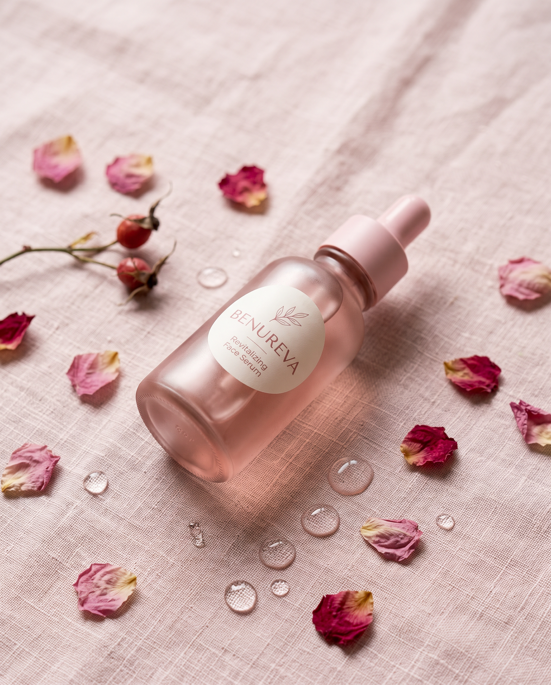 BENUREVA Revitalizing Face Serum with rose petals